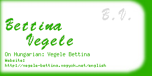 bettina vegele business card
